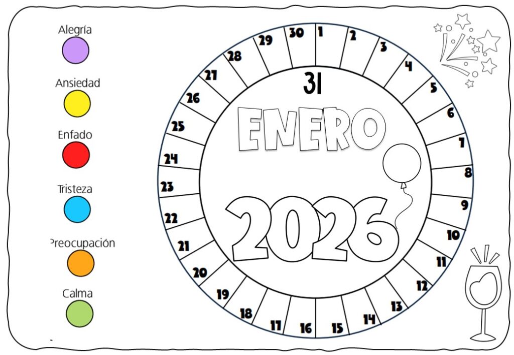 🧠🎨 Registro emocional circular – Enero 2026 Trabajar las emociones de forma visual y estructurada ayuda al alumnado a reconocer cómo se siente, identificar patrones emocionales y expresarse con mayor [&hellip;]