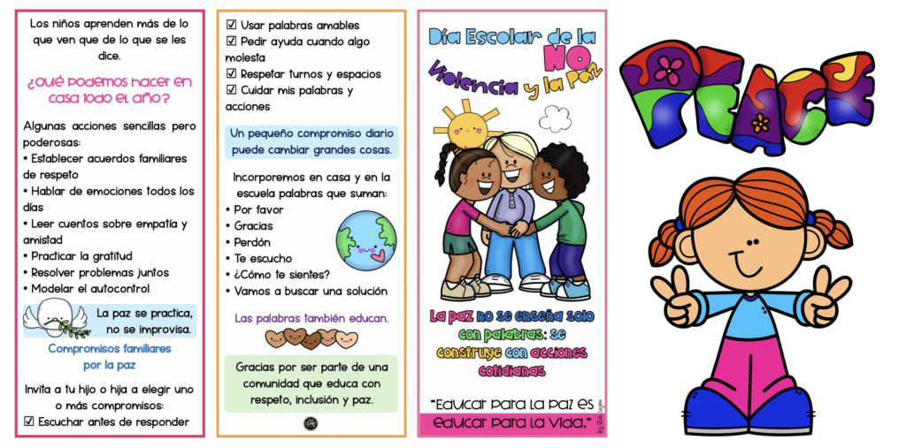 🕊️ Tríptico Día de la Paz – 30 de enero Con motivo del Día Escolar de la No Violencia y la Paz (30 de enero), compartimos un material sencillo y [&hellip;]