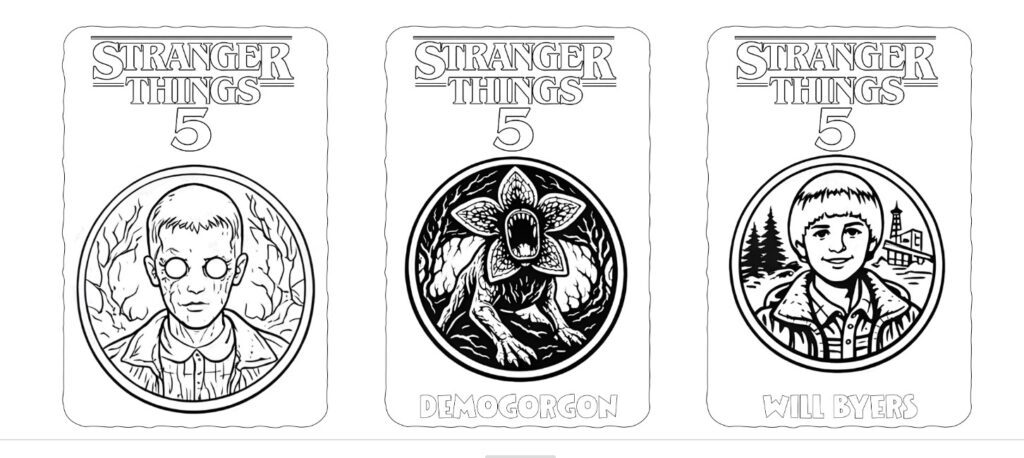🎨🧩 Vamos a colorear los personajes de Stranger Things – Temporada 5 Colorear es una actividad que favorece la concentración, la creatividad y la motricidad fina, y cuando además se [&hellip;]