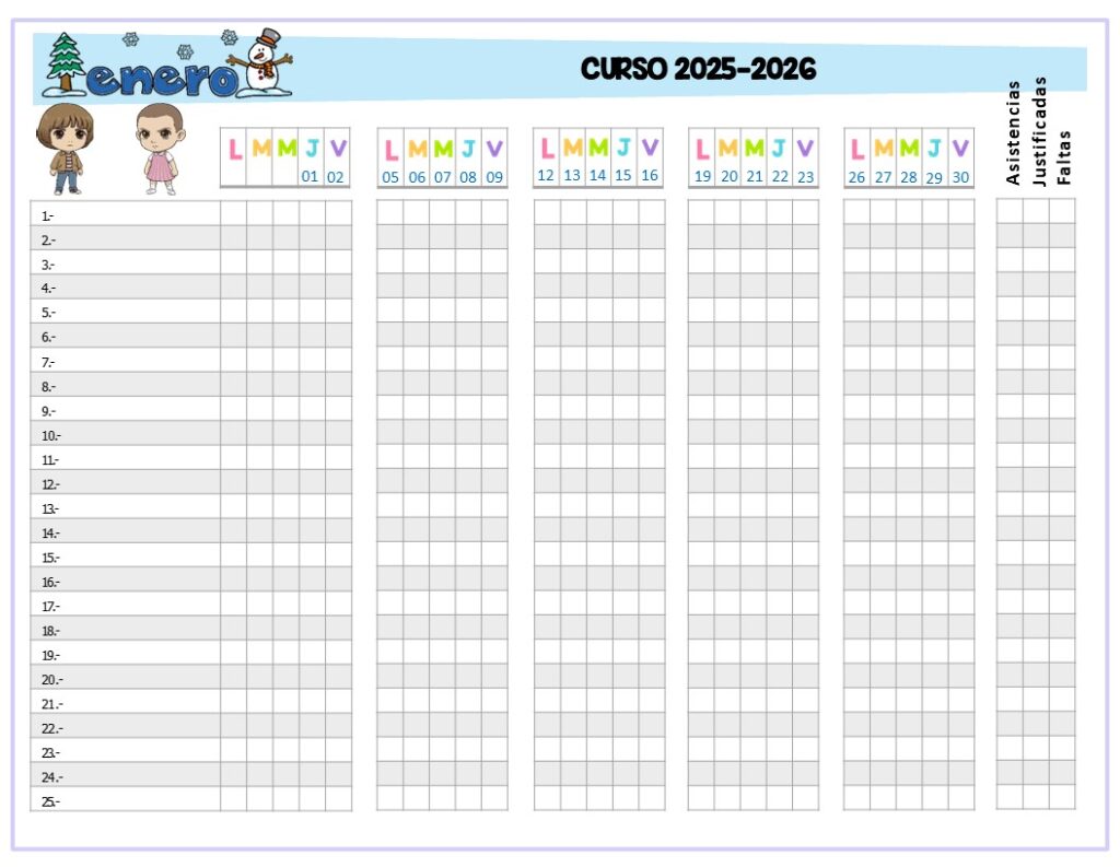 Empezar el año escolar implica organizar la clase, planificar actividades y mantener un control efectivo de la asistencia de los alumnos. Para hacerlo de manera práctica y motivadora, hemos preparado [&hellip;]