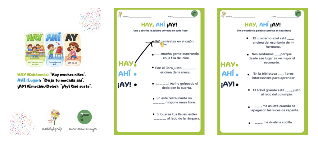 Trabajar correctamente hay, ahí y ¡ay! es uno de los clásicos de la ortografía en Primaria… y también uno de los que más dudas genera. Por eso, desde Orientación Andújar [&hellip;]