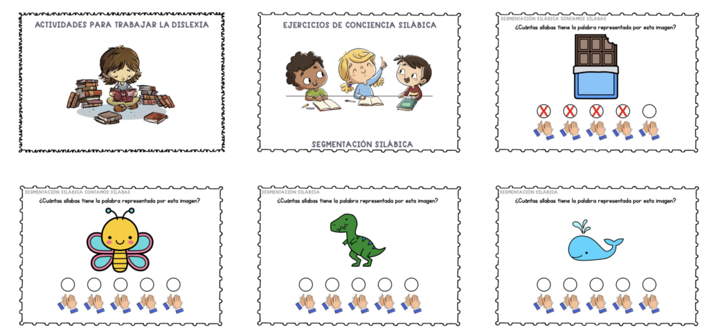 En esta ocasión compartimos una colección de fichas especialmente diseñadas para trabajar la conciencia silábica en alumnado con dislexia o dificultades en el proceso lector. A través de actividades visuales [&hellip;]