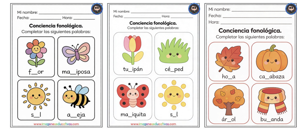 Las Conciencia fonológica fichas de trabajo son un recurso esencial para desarrollar las habilidades previas a la lectura y escritura en Educación Infantil y Primer Ciclo de Primaria. A través de actividades [&hellip;]