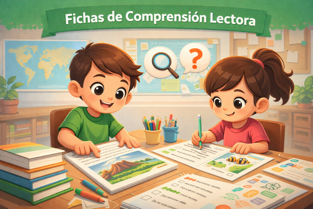 Desde Orientación Andújar os compartimos un nuevo recurso pensado para trabajar la comprensión lectora en 1.º de Primaria dentro del área de Conocimiento del Medio (Cono). Estas fichas están diseñadas [&hellip;]
