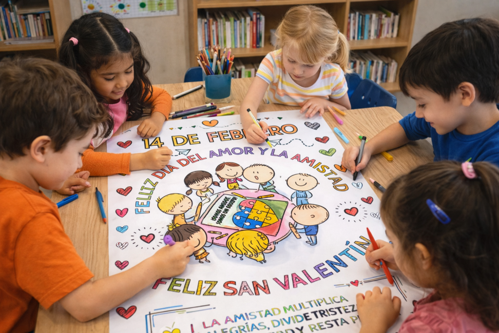 El 14 de febrero es una fecha perfecta para trabajar en el aula valores como la amistad, el respeto y la cooperación. Por eso, compartimos un mural colaborativo, creado por [&hellip;]