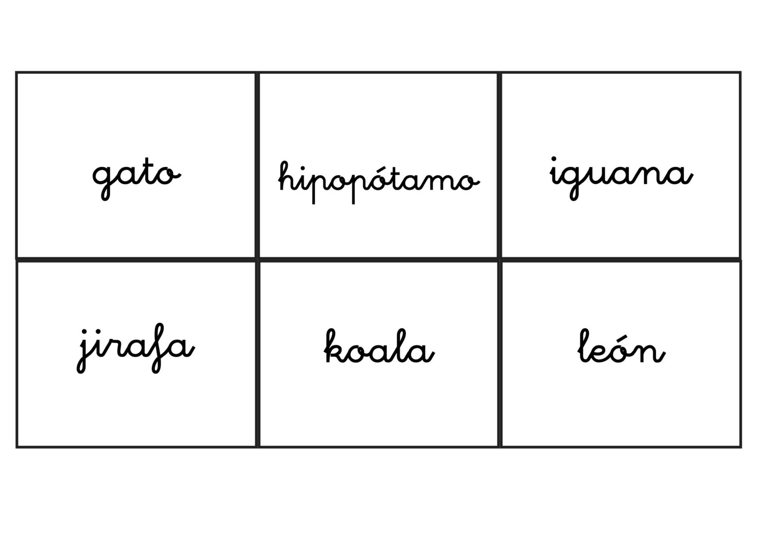 Abecedario de animales para aprender las letras - Orientacion Andujar