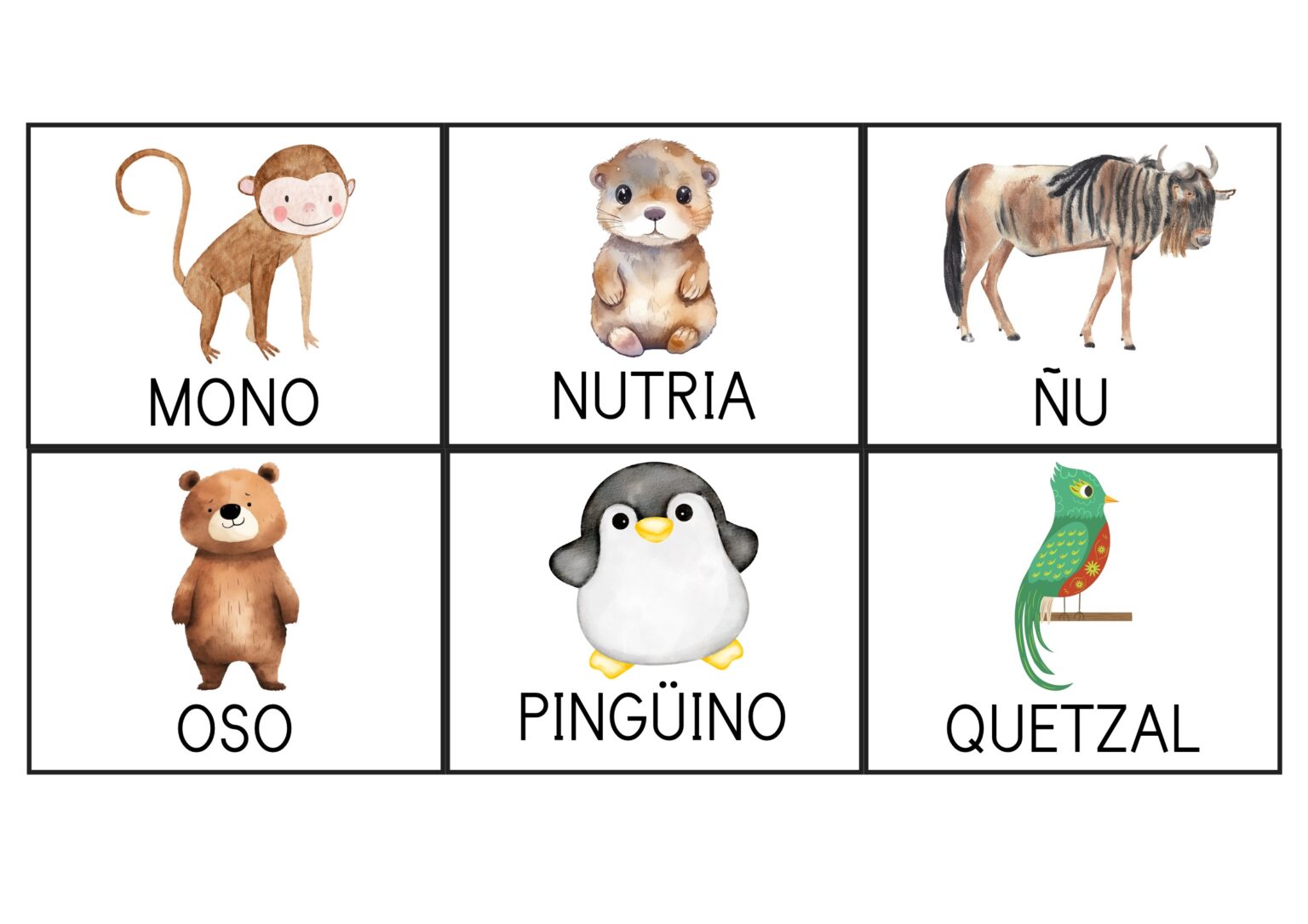 Abecedario de animales para aprender las letras - Orientacion Andujar