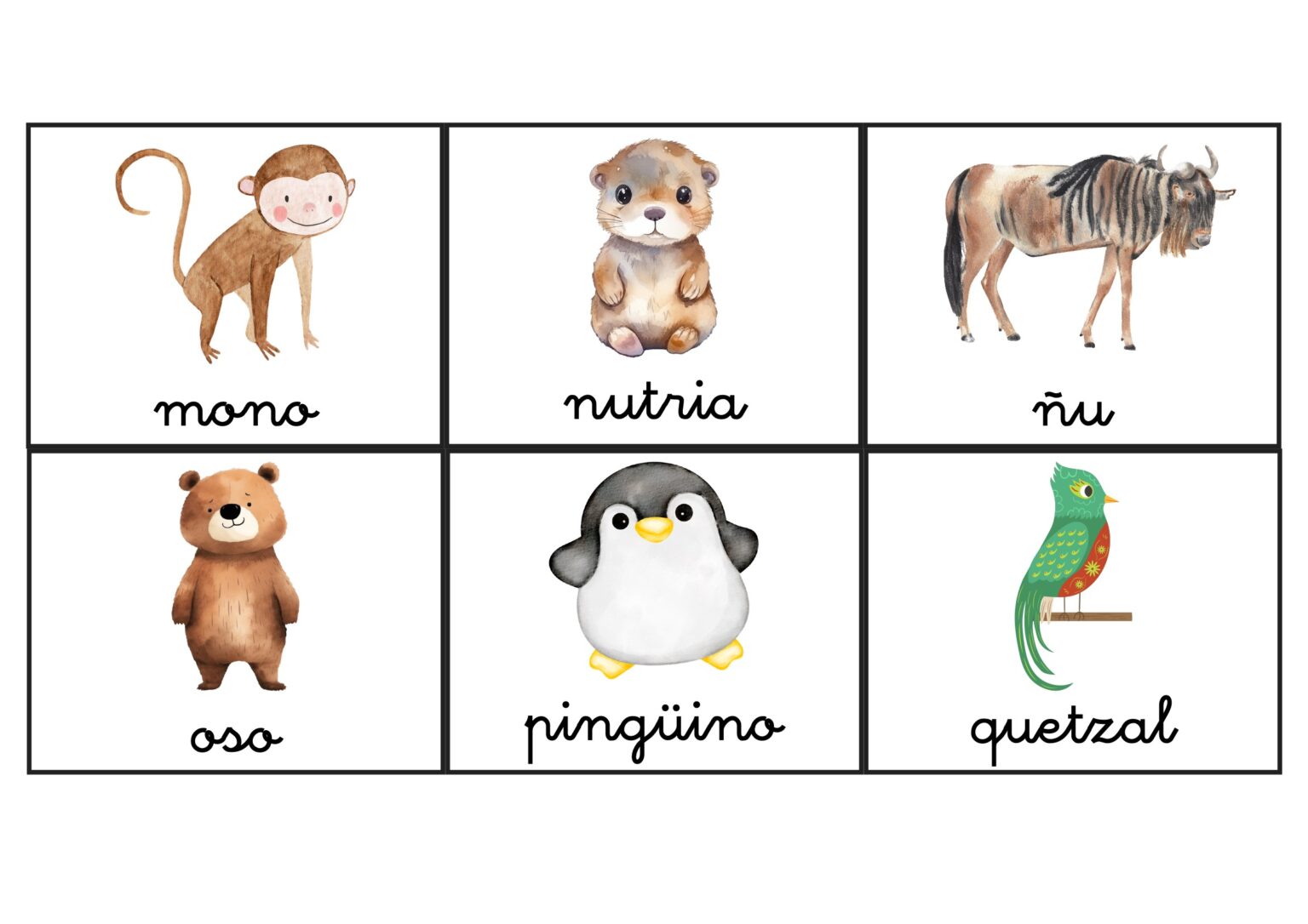 Abecedario de animales para aprender las letras - Orientacion Andujar
