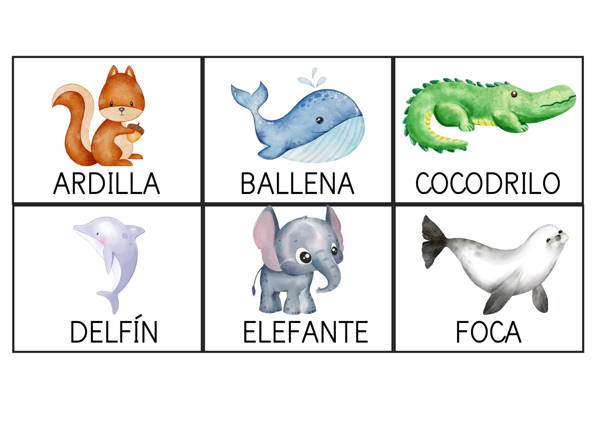 Abecedario de animales para aprender las letras - Orientacion Andujar