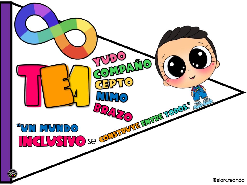 El Banderín TEA StarCreando–StarLeyva es un material precioso para decorar el aula, visibilizar la diversidad y recordar que la inclusión se construye cada día. Este recurso combina mensajes positivos, palabras [&hellip;]