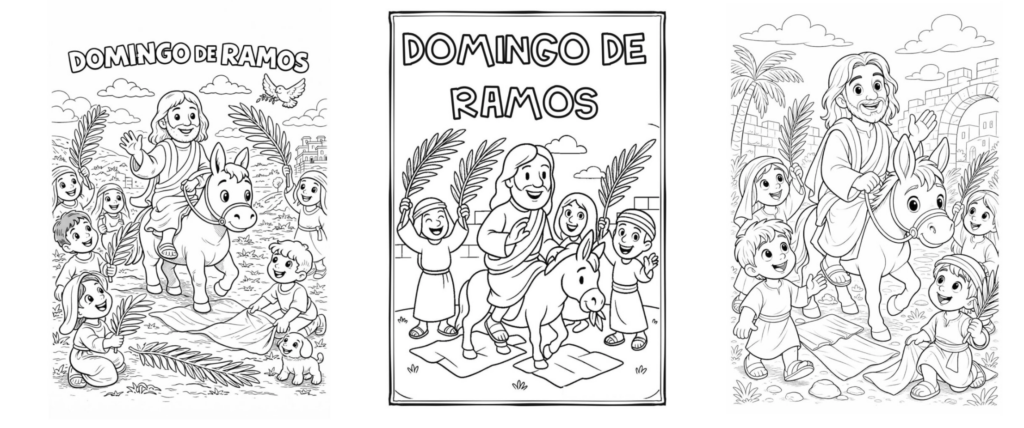 El cuaderno Coloreamos imágenes del Domingo de Ramos reúne varias láminas listas para colorear que representan uno de los momentos más importantes de la Semana Santa: la entrada de Jesús [&hellip;]