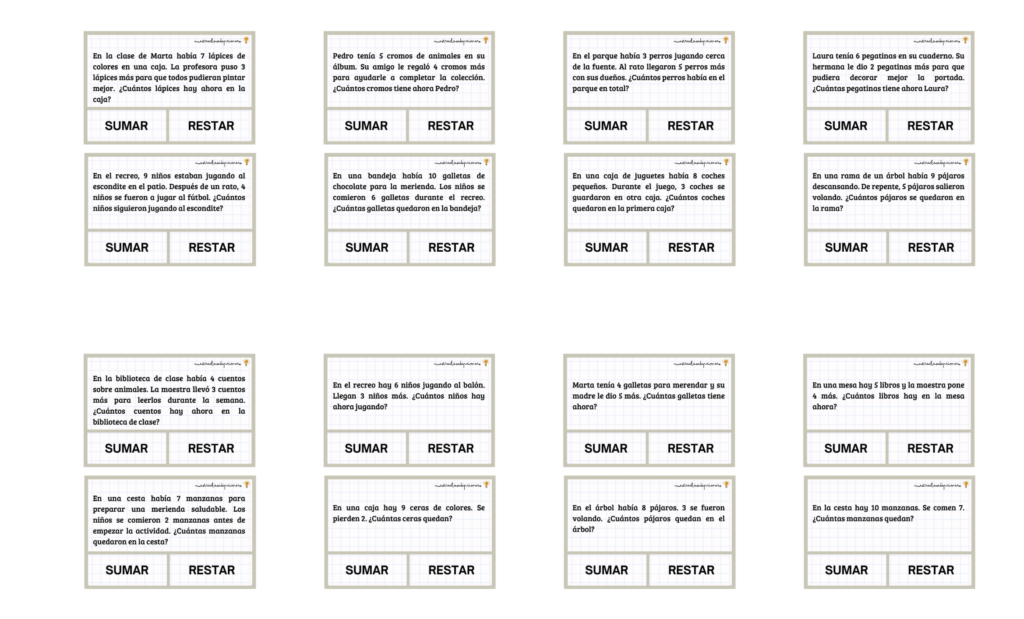 Los problemas de sumas y restas son una de las mejores formas de introducir el razonamiento matemático en Infantil y Primer Ciclo de Primaria. A través de situaciones cotidianas, los [&hellip;]