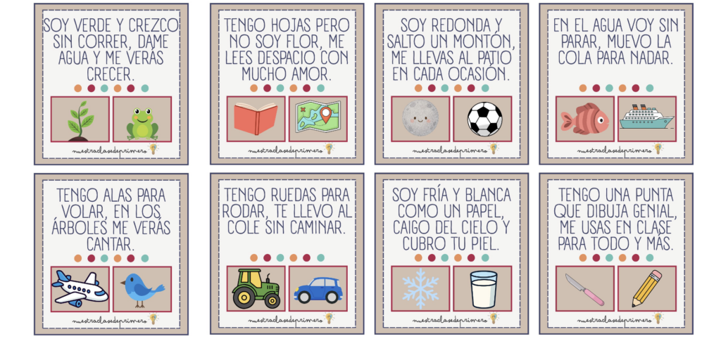 Las adivinanzas son un clásico que nunca pasa de moda. Despiertan la curiosidad, fomentan el pensamiento lógico y ayudan a ampliar vocabulario… pero cuando además vienen acompañadas de imágenes bonitas, [&hellip;]