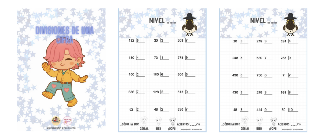 La división puede ser uno de los contenidos que más cuesta al alumnado… hasta que lo convertimos en un reto divertido, visual y lleno de estilo. Este recurso de Guerreras [&hellip;]