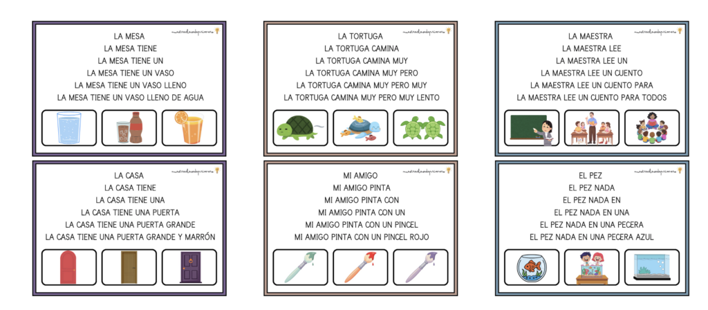 Las lecturas en pirámide son un recurso maravilloso para trabajar la lectura de manera progresiva, visual y muy accesible para los primeros lectores. Su estructura repetitiva y acumulativa permite que [&hellip;]