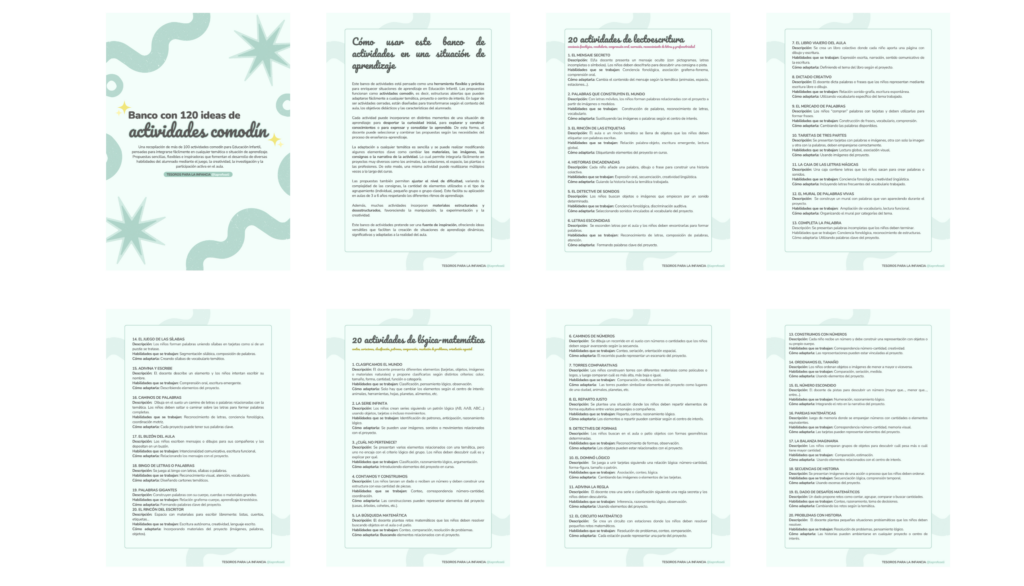 Un banco de actividades diseñado para acompañarte en cualquier situación de aprendizaje, independientemente de la temática o del momento del aula. Esta recopilación incluye 120 propuestas organizadas por habilidades clave [&hellip;]