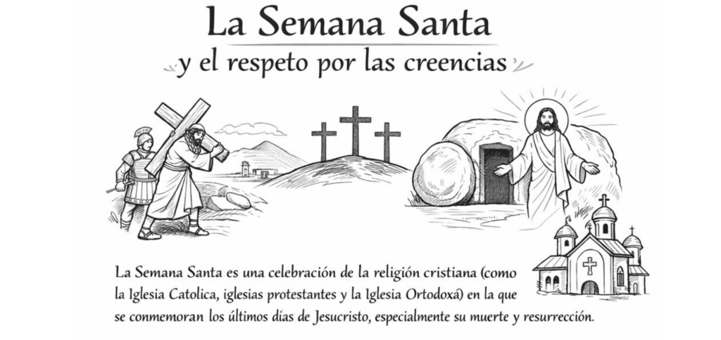 Esta ficha invita al alumnado de Tercer Ciclo a reflexionar sobre la Semana Santa desde una perspectiva cultural y de convivencia. No se centra en la práctica religiosa, sino en [&hellip;]