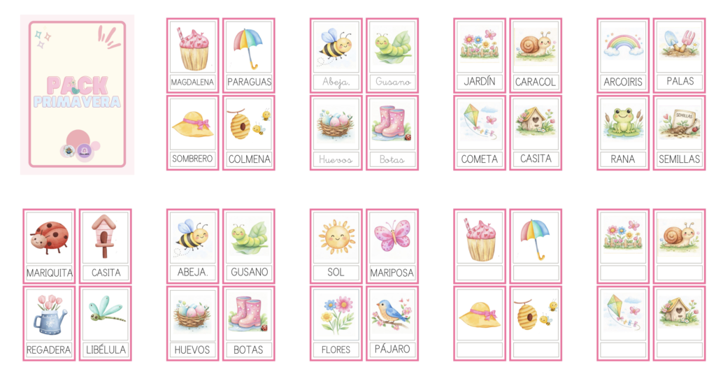 Un recurso ideal para trabajar vocabulario, lectoescritura y motricidad fina Este pack primaveral reúne tarjetas visuales para leer, trazar y escribir vocabulario propio de la estación. Un material perfecto para [&hellip;]