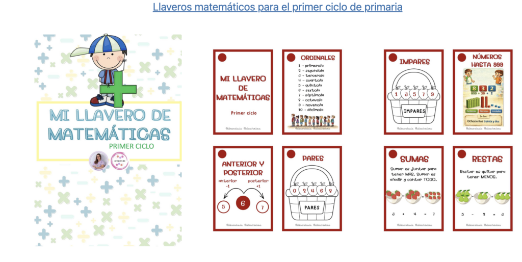 Los llaveros matemáticos son uno de esos materiales que enamoran al profesorado y al alumnado por igual. Son pequeños, manejables, resistentes y permiten trabajar contenidos matemáticos de forma visual, autónoma [&hellip;]