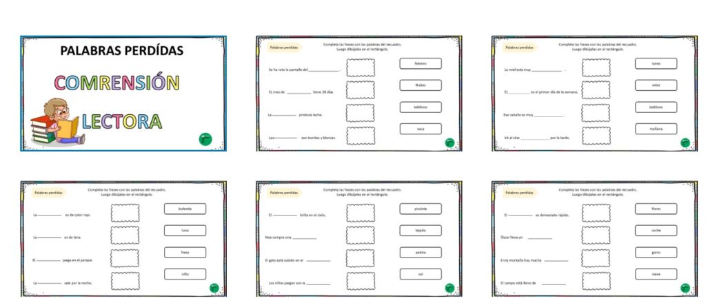 En esta ocasión compartimos un recurso ideal para trabajar la comprensión lectora en los primeros niveles de Primaria de forma sencilla, visual y motivadora. Estas fichas de palabras perdidas ayudan [&hellip;]