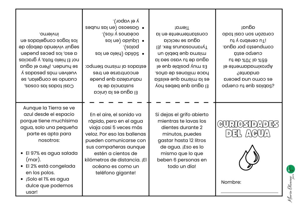 En conmemoración del Día Mundial del Agua, me hace muchísima ilusión compartir con toda nuestra comunidad educativa un recurso exclusivo: un minilibro de curiosidades asombrosas diseñado específicamente para despertar el [&hellip;]