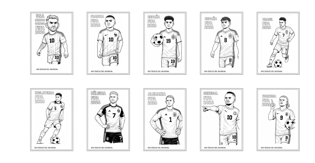 Un recurso para vivir la emoción del Mundial mientras coloreamos a nuestras estrellas favoritas El Mundial 2026 está cada vez más cerca y la ilusión por ver a las grandes [&hellip;]