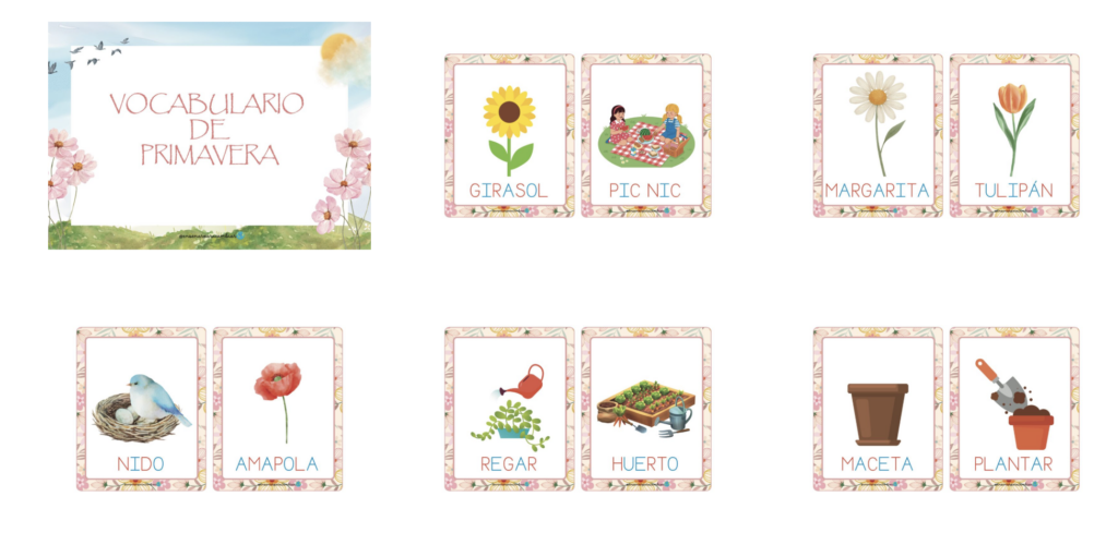 La primavera es una época llena de colores, naturaleza y pequeños descubrimientos. Por eso, es el momento perfecto para trabajar vocabulario relacionado con esta estación. Estas tarjetas de vocabulario de [&hellip;]