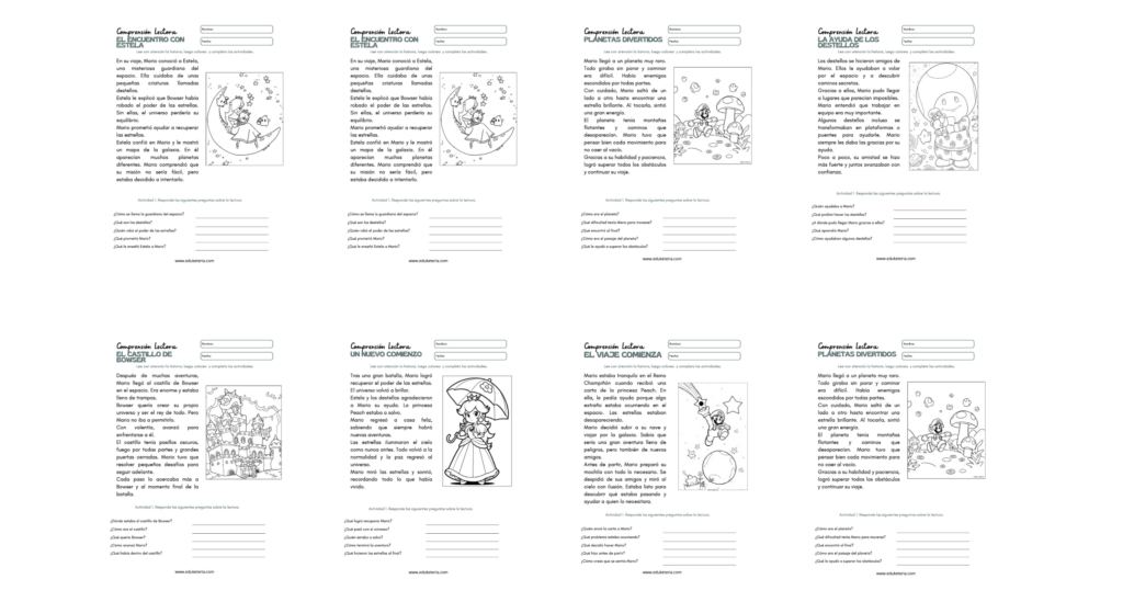 Las aventuras de Super Mario son perfectas para enganchar al alumnado a la lectura. Este cuaderno reúne varias fichas de comprensión lectora basadas en historias cortas, claras y llenas de [&hellip;]