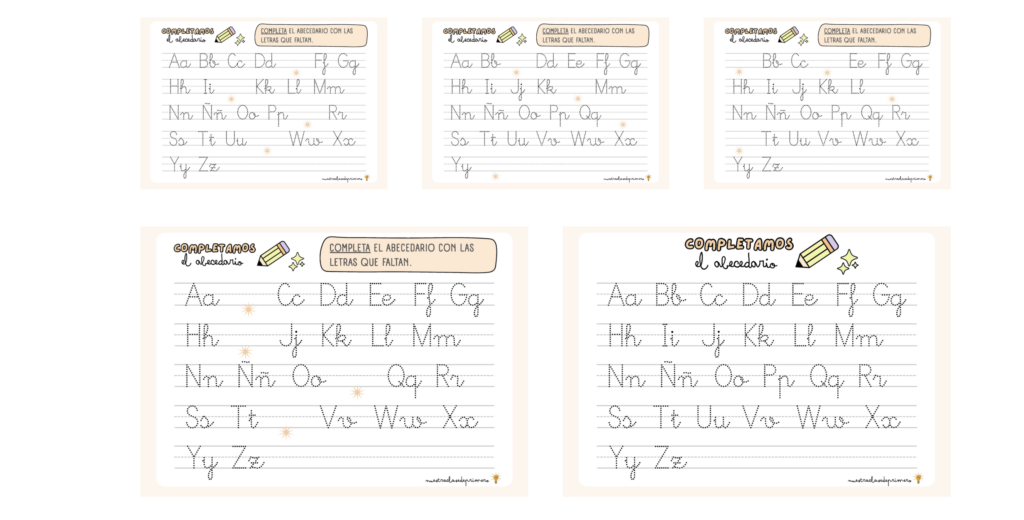 El aprendizaje del abecedario es un proceso clave en Infantil y Primer Ciclo. Reconocer las letras, ordenarlas, diferenciarlas y relacionarlas con sonidos es la base de la lectoescritura. Este material [&hellip;]