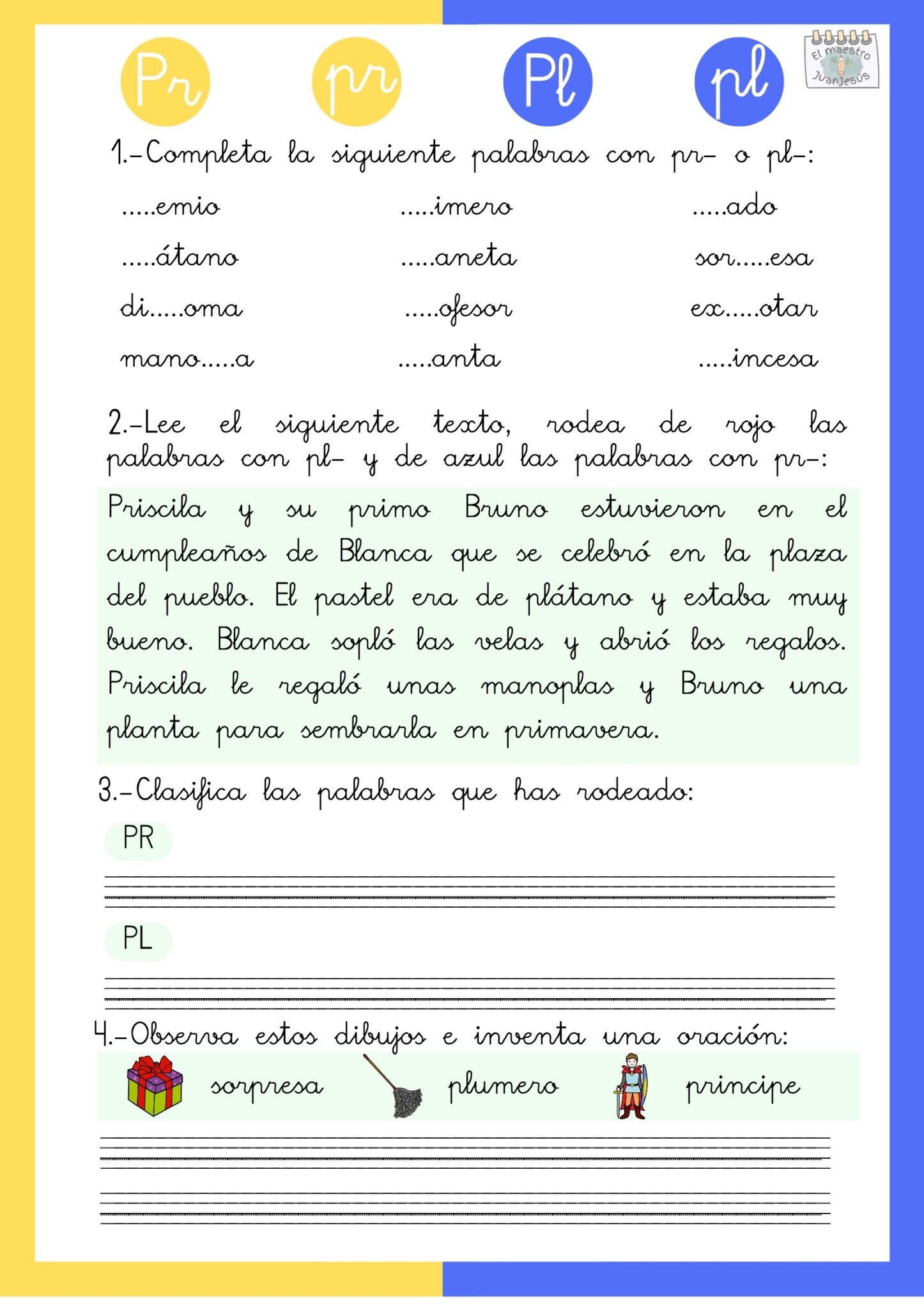 Cuadernillo de comprension lectora de sílabas trabadas - Orientacion ...