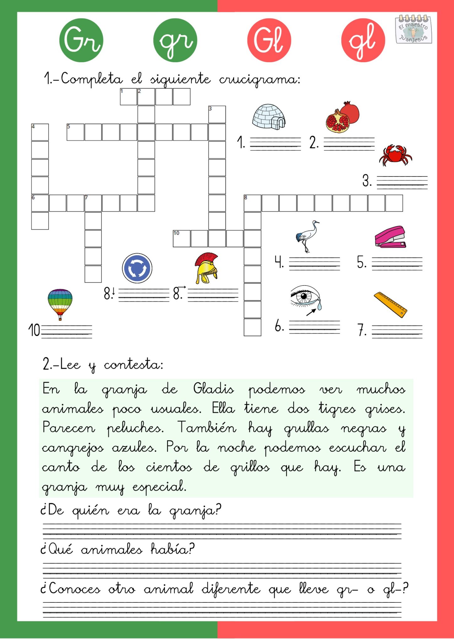 Cuadernillo de comprension lectora de sílabas trabadas - Orientacion ...