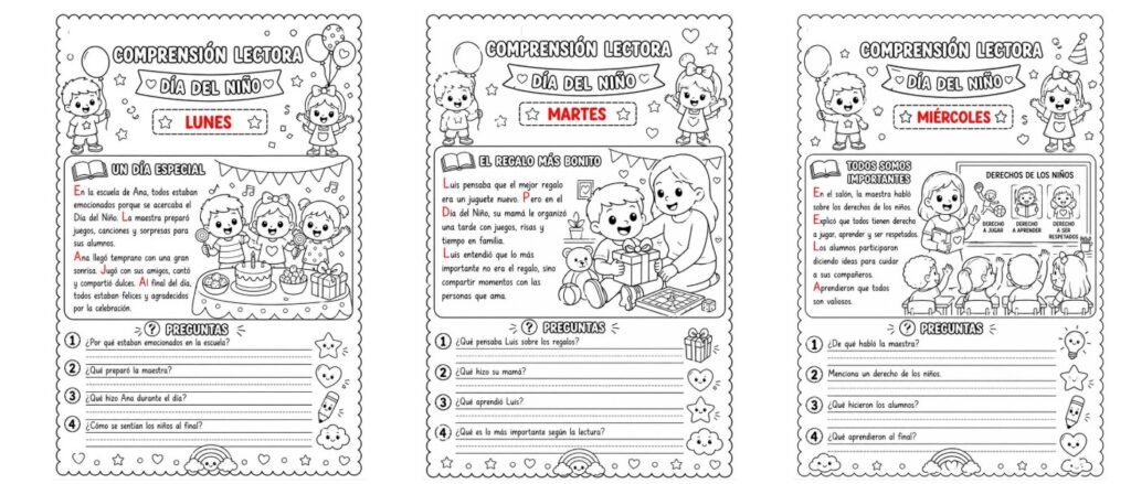 La Semana del Niño y la Niña es una ocasión maravillosa para trabajar valores, emociones, derechos y convivencia a través de actividades significativas. Este recurso de comprensión lectora está diseñado [&hellip;]