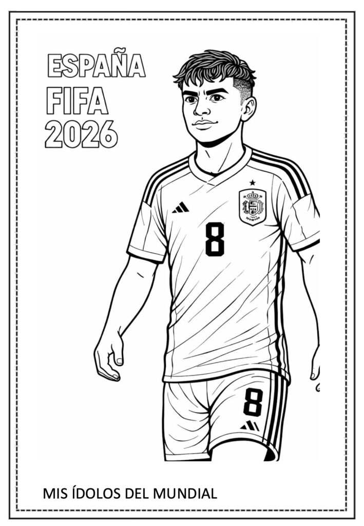 IDOLOS DEL MUNDIAL 2026 VAMOS A COLOREAR - Orientacion Andujar