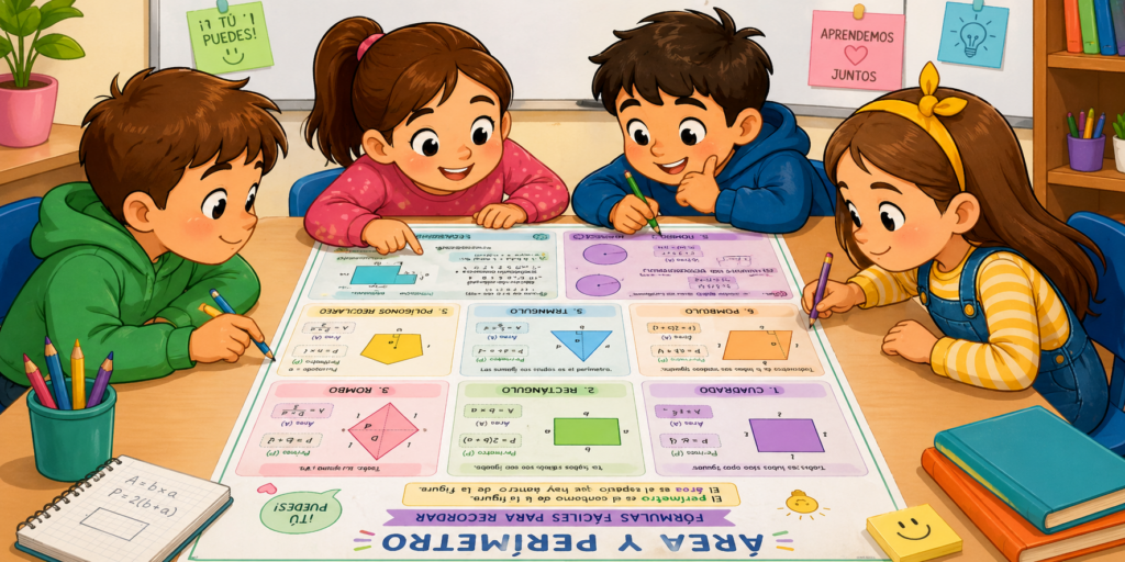 Las áreas y los perímetros son contenidos esenciales en Primaria, pero a menudo resultan abstractos si no se acompañan de apoyos visuales y ejemplos claros. Esta infografía didáctica reúne las [&hellip;]