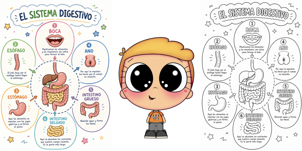 El sistema digestivo es uno de los contenidos más interesantes para trabajar en Infantil y Primaria. Los niños y niñas sienten mucha curiosidad por saber qué ocurre con los alimentos [&hellip;]