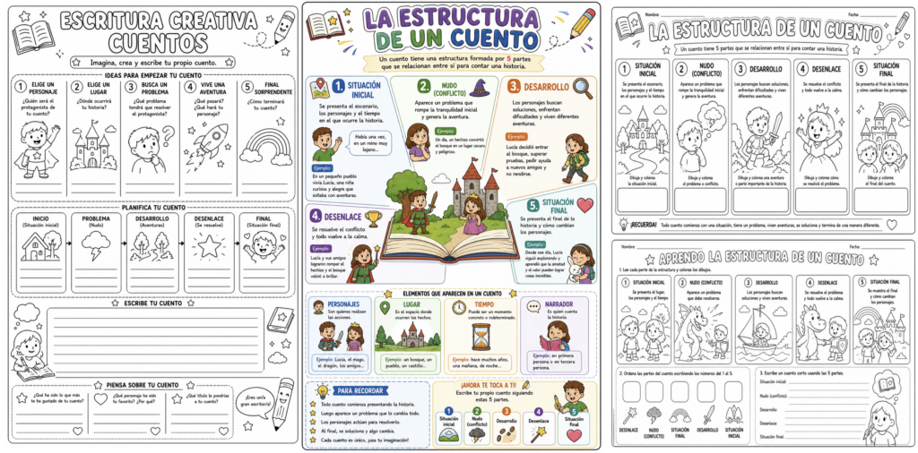 Una guía visual para aprender a escribir historias paso a paso Escribir un cuento no es solo inventar una historia: es organizarla, darle forma y asegurarse de que tenga sentido. [&hellip;]