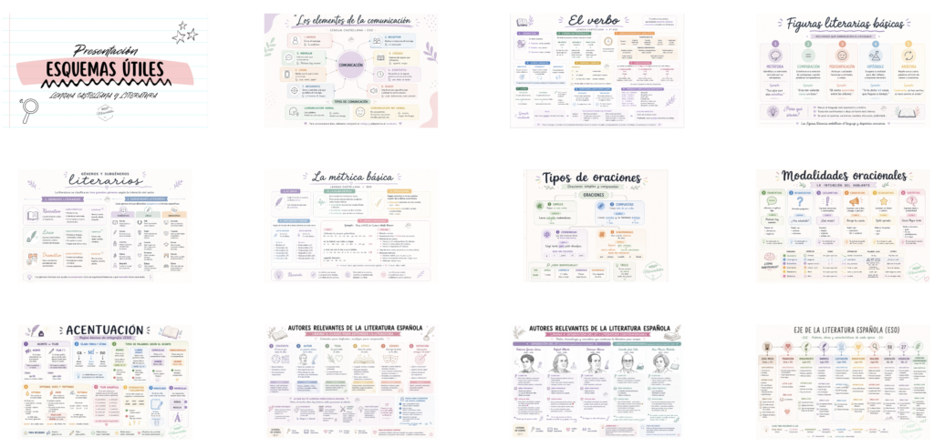 Este pack de 18 diapositivas reúne los principales contenidos de Lengua y Literatura, presentados de forma visual, clara y atractiva. Perfecto para repasar, introducir temas o preparar exposiciones en el [&hellip;]