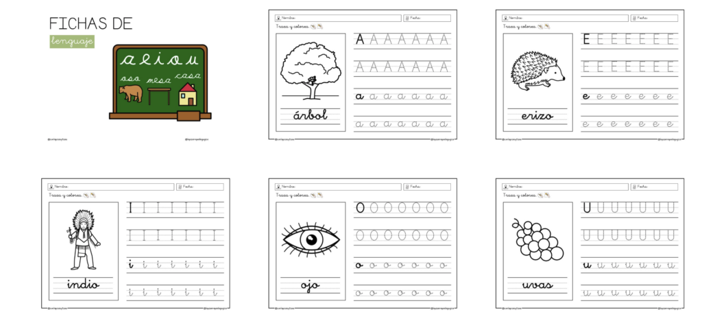 Estas fichas de lengua con pictogramas están diseñadas para acompañar el aprendizaje inicial de la lectoescritura en Educación Infantil. Son materiales claros, estructurados y muy visuales, ideales para trabajar el [&hellip;]