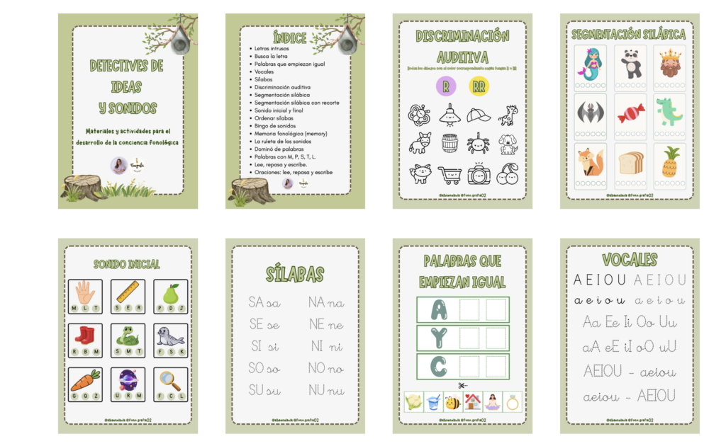 Un material completo para trabajar sonidos, sílabas y letras de forma divertida Este recurso Detectives de ideas y sonidos es un pack súper completo para desarrollar la conciencia fonológica, una [&hellip;]