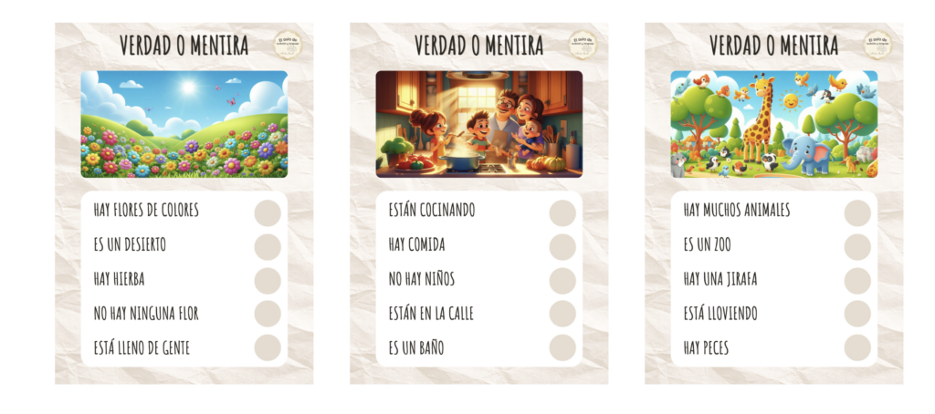 Actividades visuales para trabajar lenguaje, observación y razonamiento Este material está diseñado para reforzar la comprensión verbal, la atención sostenida y la discriminación visual a través de escenas ilustradas acompañadas [&hellip;]