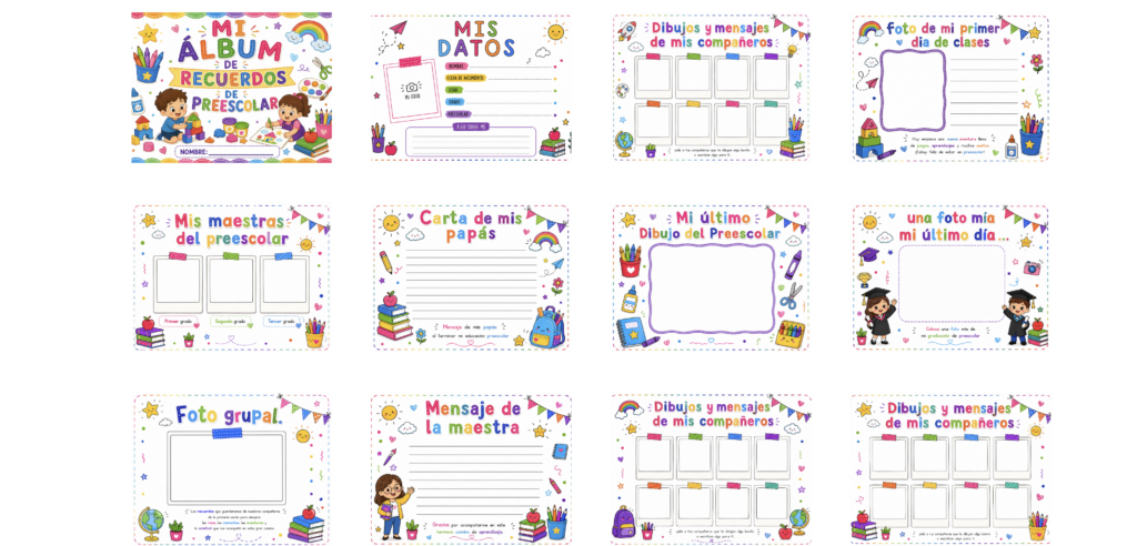 🎨👧🧒 Mi álbum de recuerdos en Preescolar Un tesoro lleno de emociones, dibujos y amistad Este álbum de recuerdos está diseñado para acompañar a los niños y niñas en su [&hellip;]