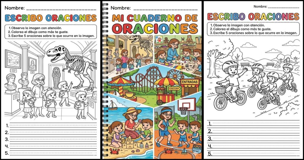Un recurso visual para mejorar la expresión escrita Este cuaderno de oraciones es perfecto para que los niños y niñas aprendan a observar, describir y escribir de manera autónoma. Cada [&hellip;]