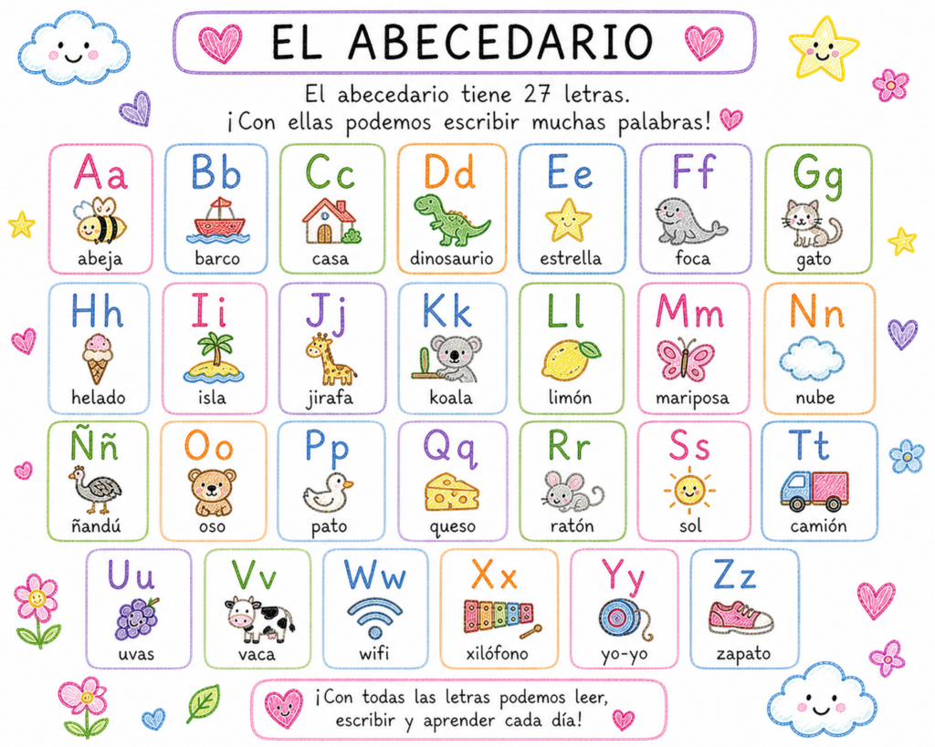 El abecedario es uno de los primeros grandes aprendizajes en Infantil. Reconocer las letras, relacionarlas con imágenes y escuchar su sonido ayuda a los niños y niñas a iniciarse en [&hellip;]