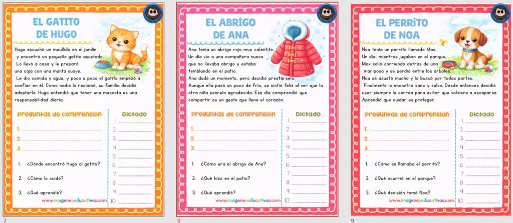 Las Lecturas de comprensión bonitas para primaria son un recurso esencial para fomentar el gusto por la lectura mientras se desarrollan habilidades de comprensión lectora. A través de textos breves, emotivos y [&hellip;]