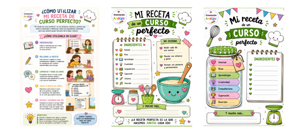 Una dinámica divertida para reflexionar sobre lo aprendido y celebrar juntos Con esta propuesta titulada “Mi receta de un curso perfecto”, invitamos al alumnado a reflexionar sobre los ingredientes que [&hellip;]