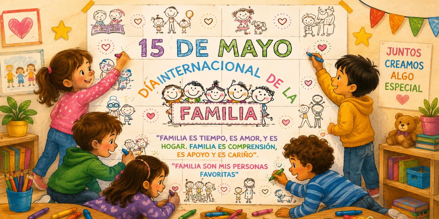 Mural colaborativo: Día Internacional de la FAMILIA - Orientacion Andujar
