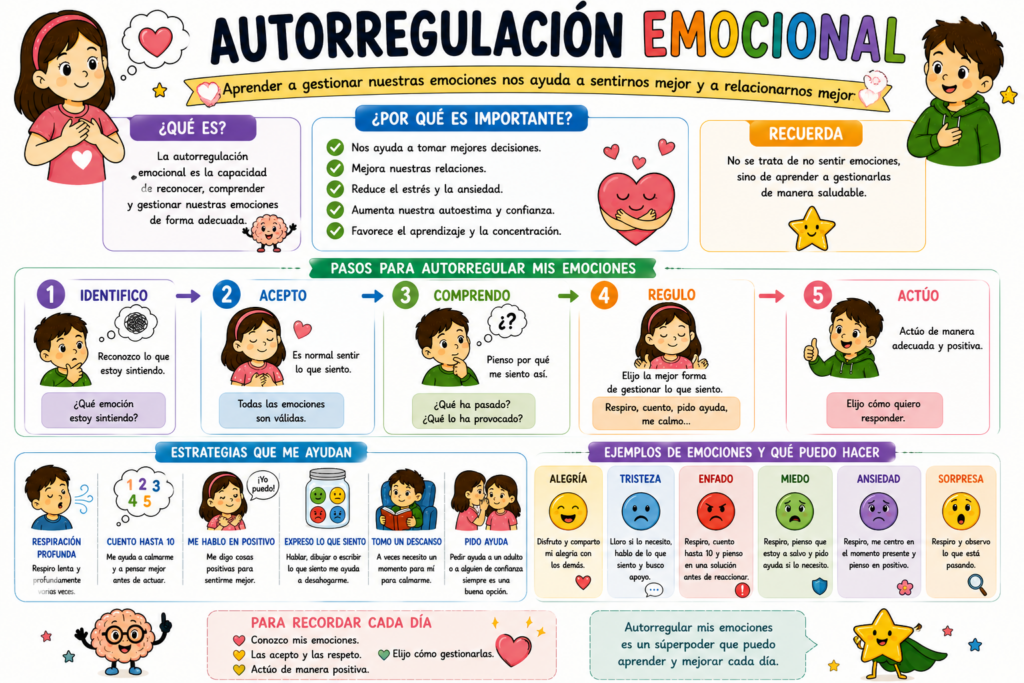 La autorregulación emocional es una habilidad fundamental para el desarrollo personal y social del alumnado. Aprender a reconocer, comprender y gestionar las emociones permite a los niños y niñas desenvolverse [&hellip;]
