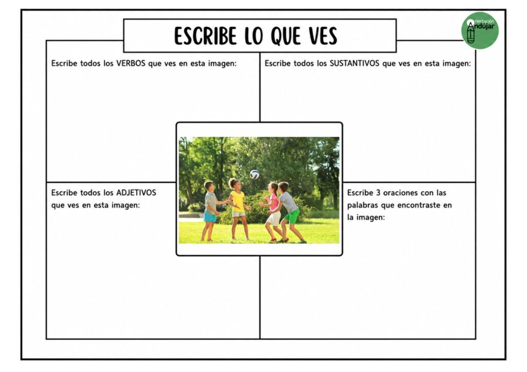Este material descargable, titulado «Escribe lo que ves», es una herramienta didáctica excepcional para trabajar la conciencia lingüística y la expresión escrita de una manera contextualizada y dinámica. A través [&hellip;]