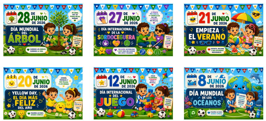 Junio llega cargado de celebraciones, color y aprendizaje, y por eso hemos preparado una maravillosa colección de láminas ilustrativas de efemérides ambientadas en el Mundial de Fútbol 2026. Cada cartel [&hellip;]