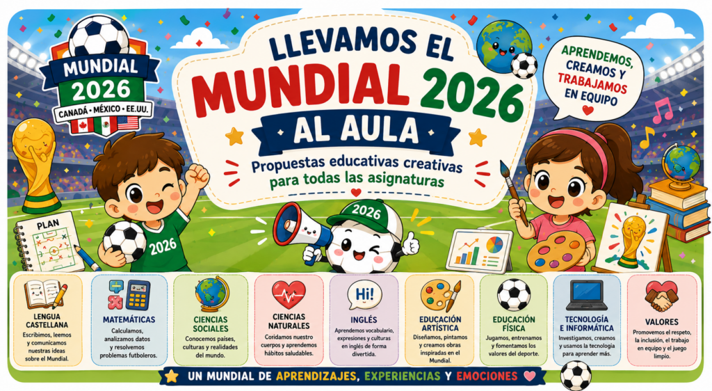 El Mundial de Fútbol 2026 es mucho más que una competición deportiva: es una oportunidad fantástica para acercar el aprendizaje a los intereses del alumnado y convertir el aula en [&hellip;]
